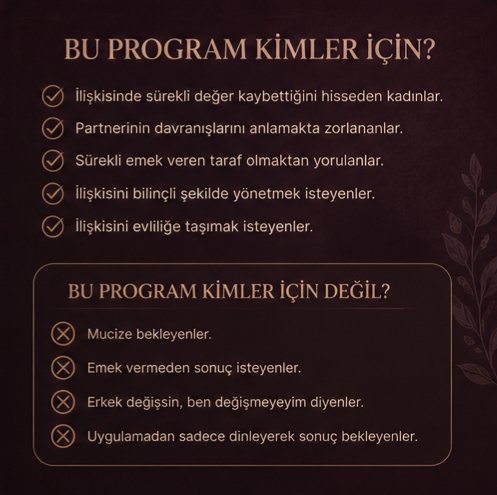 DİŞİL OTORİTE PROGRAMI 4500+ Birebir Seans Analiziyle Oluşturuldu