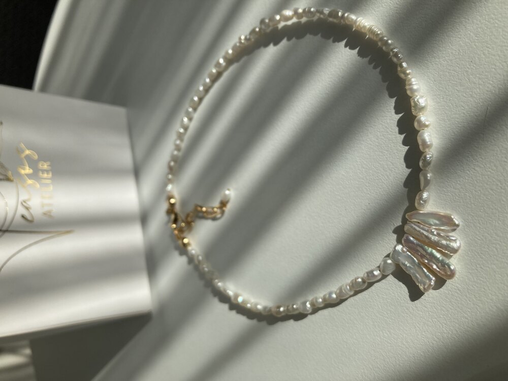 Barley x Stick Pearl Necklace