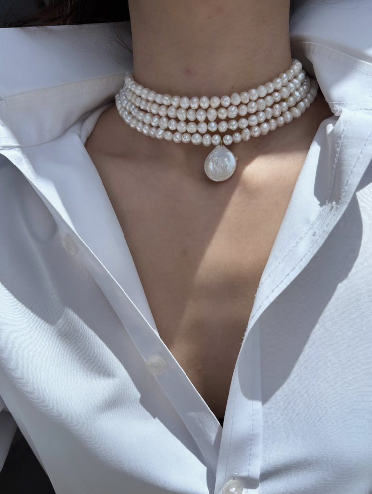 Super Long Baroque Pearl Necklace 