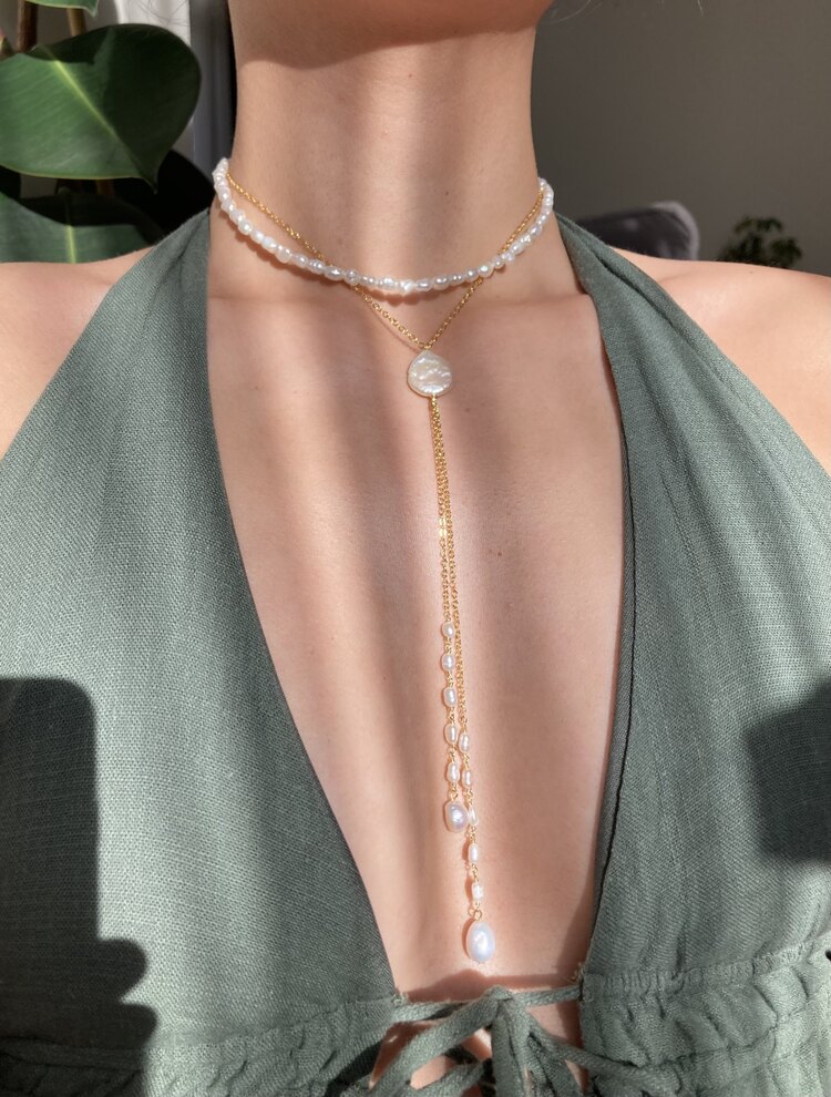 Teasos Barley Pearl Necklace