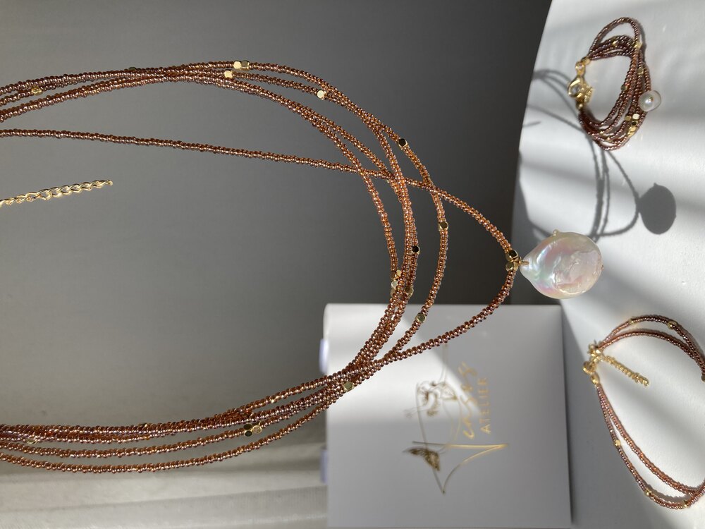 Take me to Beach Drop Pearl Necklace