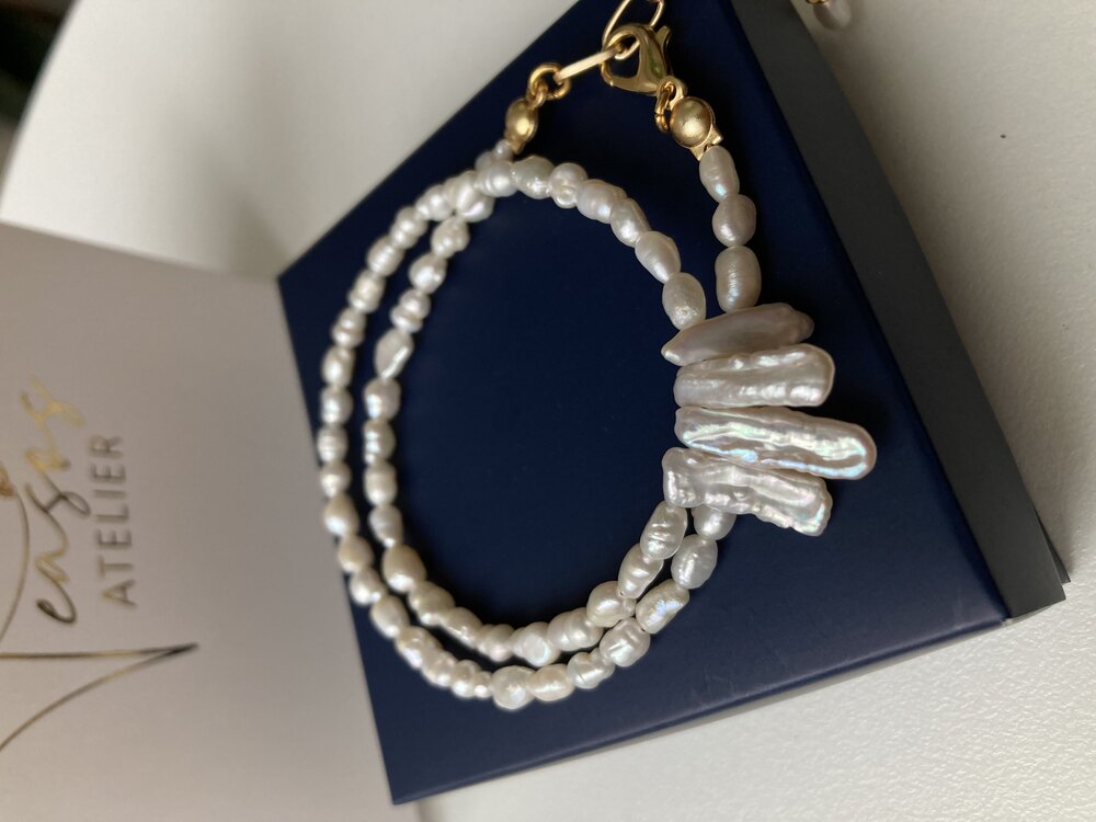 Barley x Stick Pearl Necklace