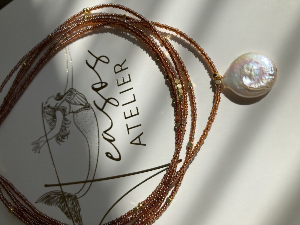 Take me to Beach Drop Pearl Necklace