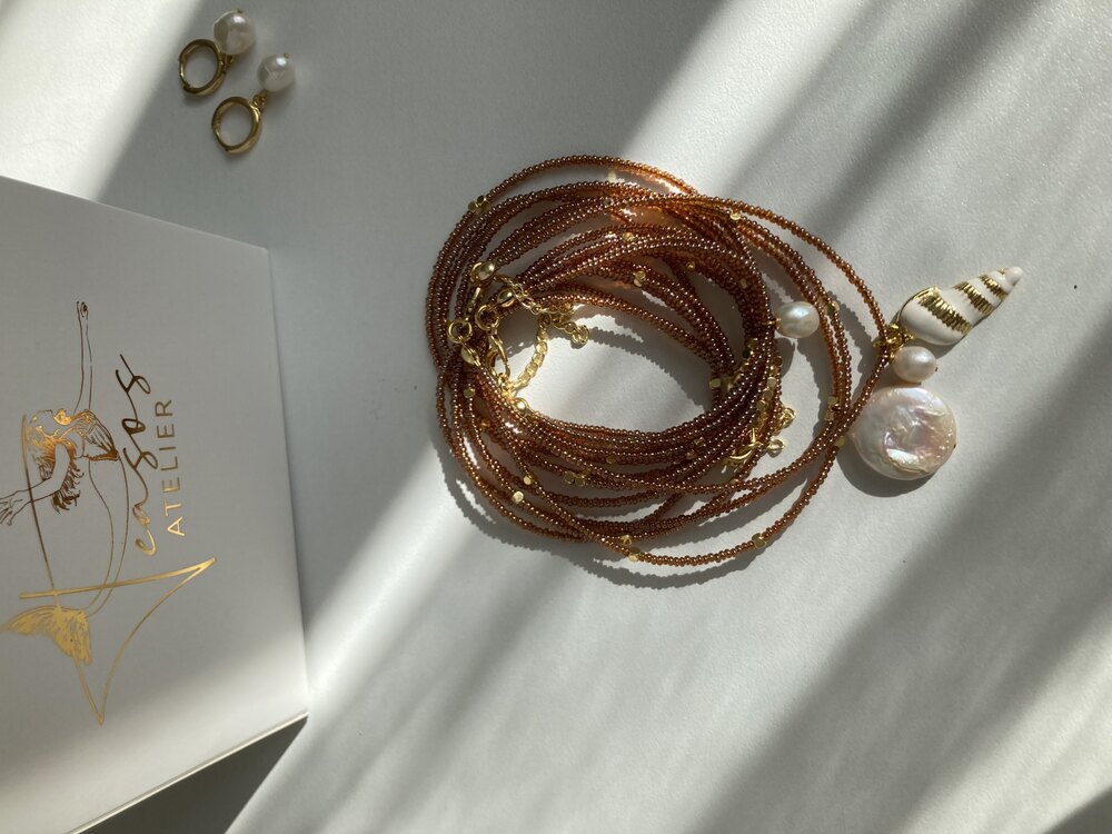 Take me to Beach Drop Pearl Necklace