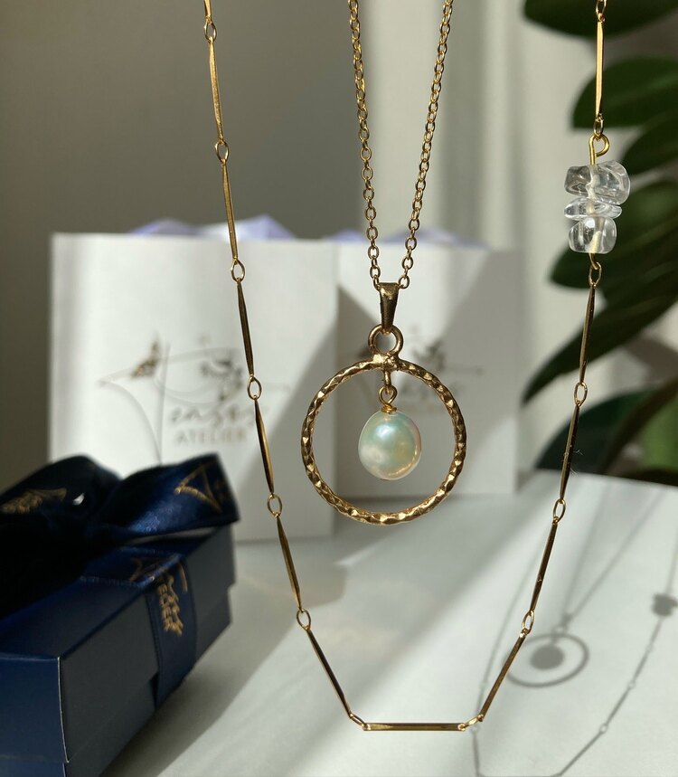 Crystal Quartz Thin Chain