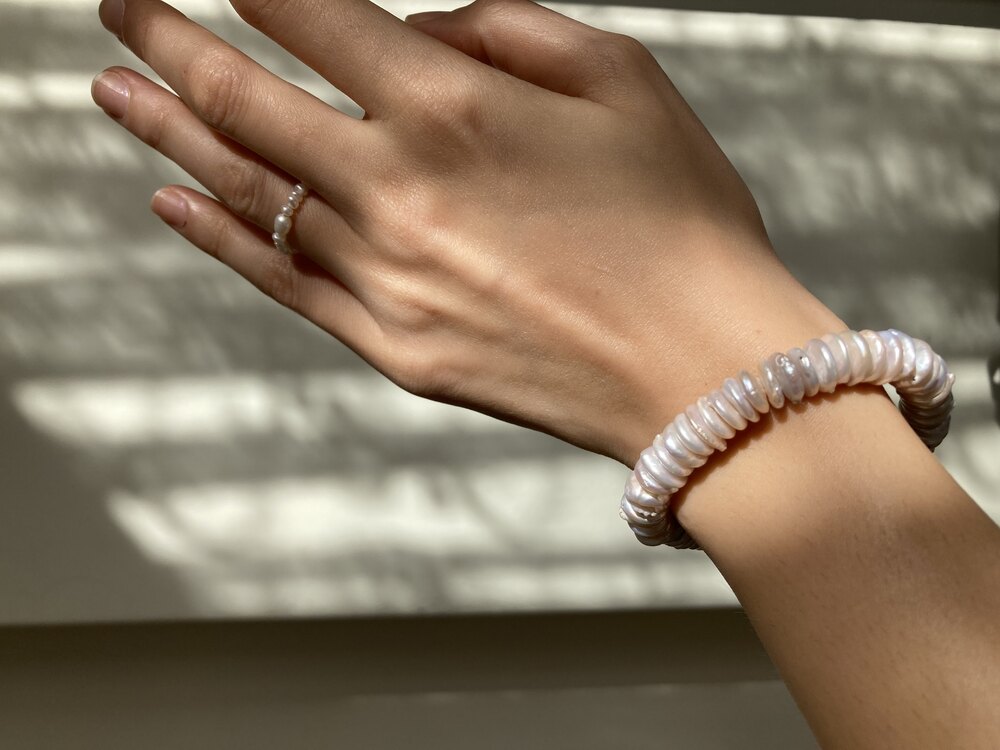 Disc Pearl Bracelet