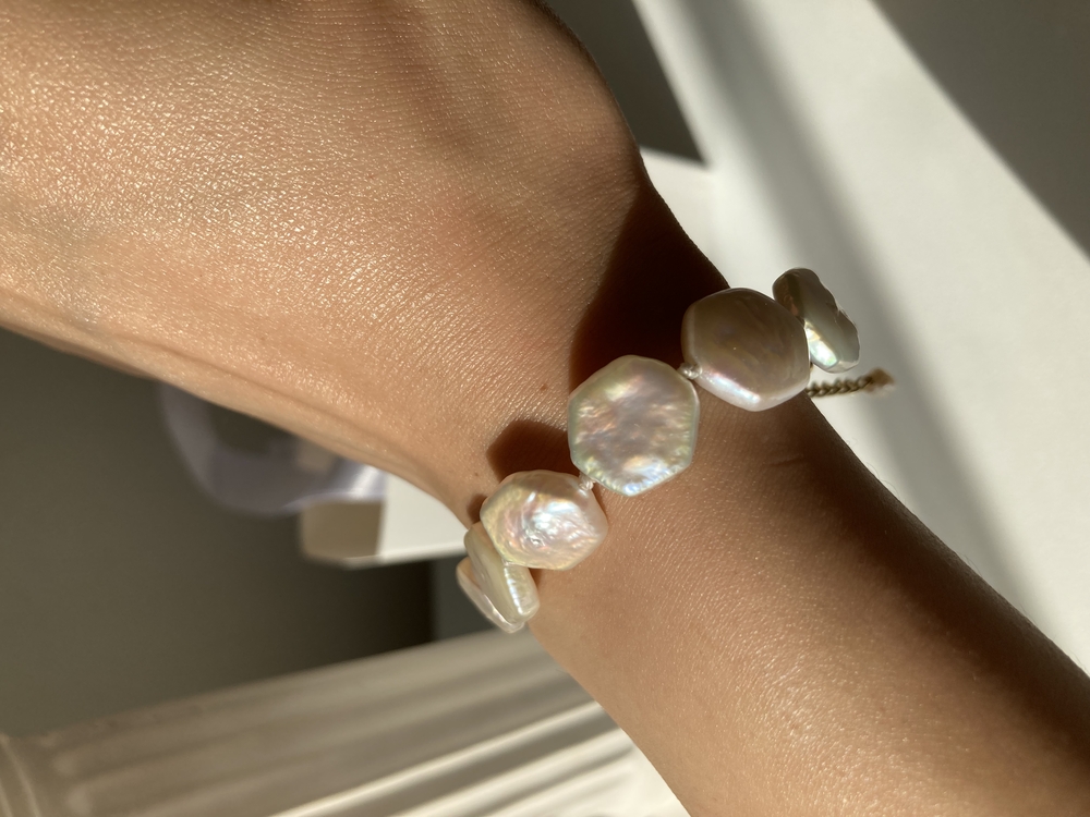 Hexagon Exlusive Pearl Bracelet