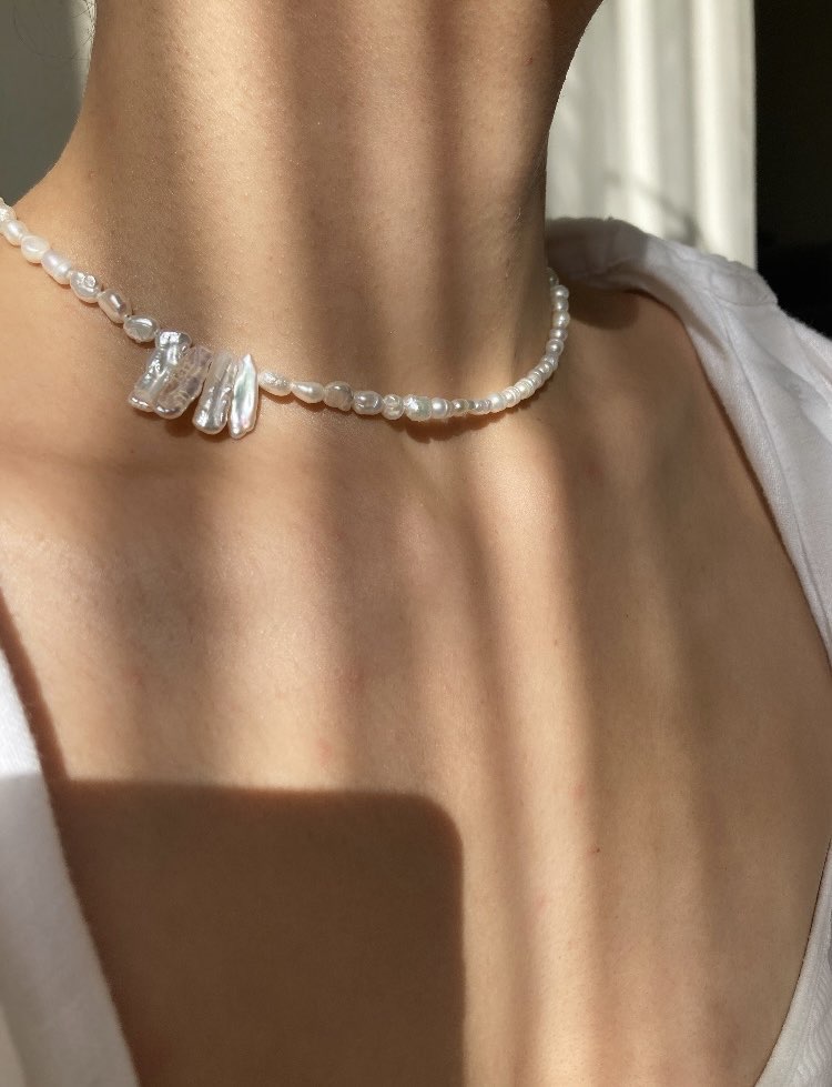 Barley x Stick Pearl Necklace