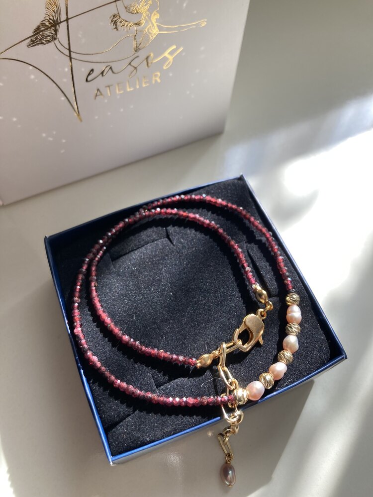 Claret Red Lal Necklace