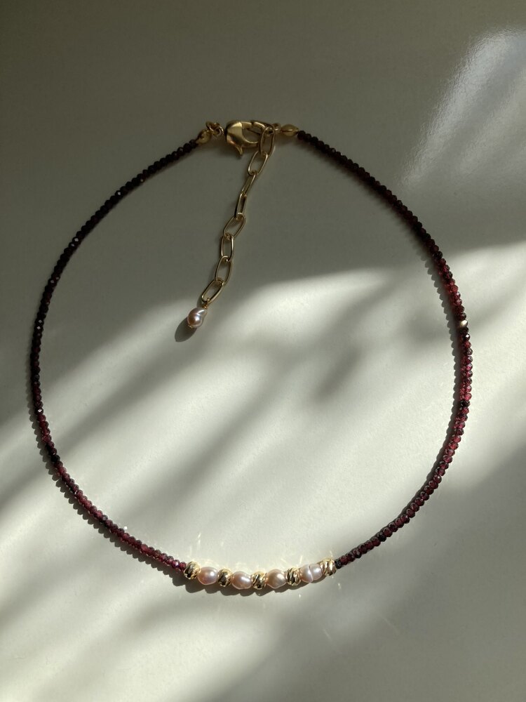 Claret Red Lal Necklace