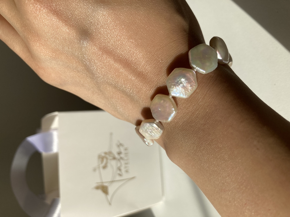 Hexagon Exlusive Pearl Bracelet