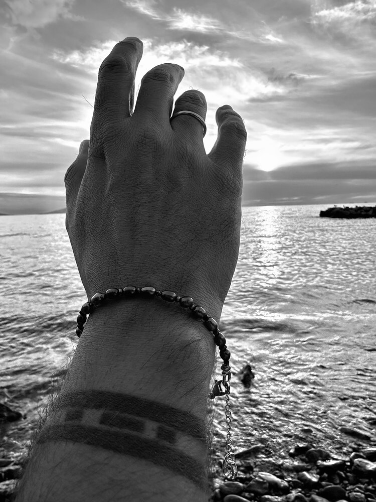 For Men | Black Barley Pearl Bracelet