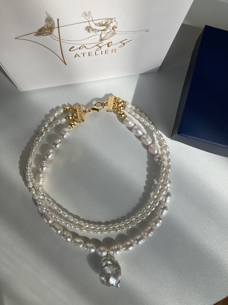 Tría Margaritária Necklace