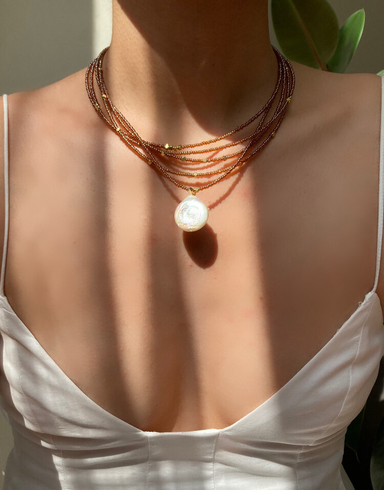 Take me to Beach Drop Pearl Necklace