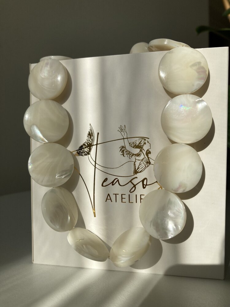 Coin Mother Of Pearl Necklace