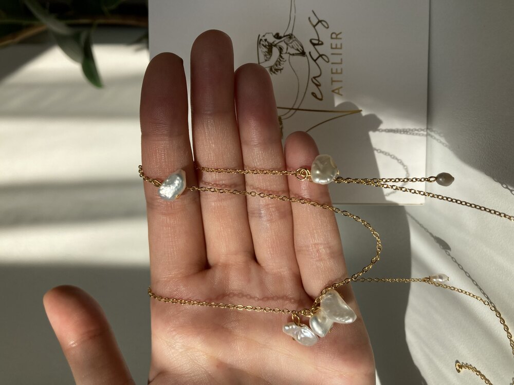 Hello Sparkle! | Keshi Pearl Waist Chain