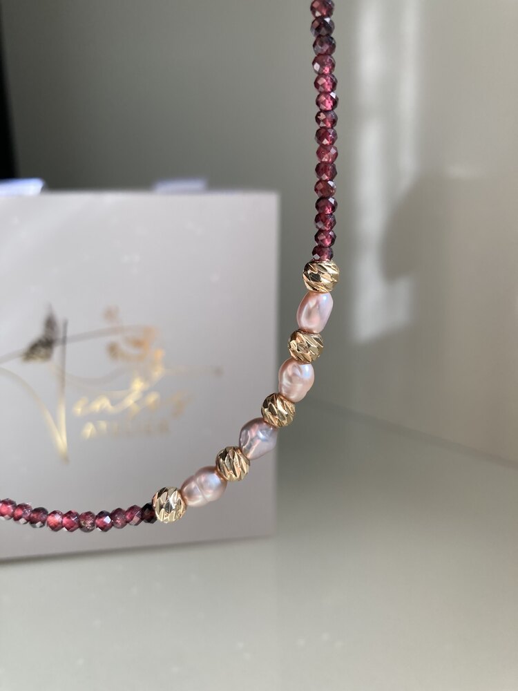 Claret Red Lal Necklace