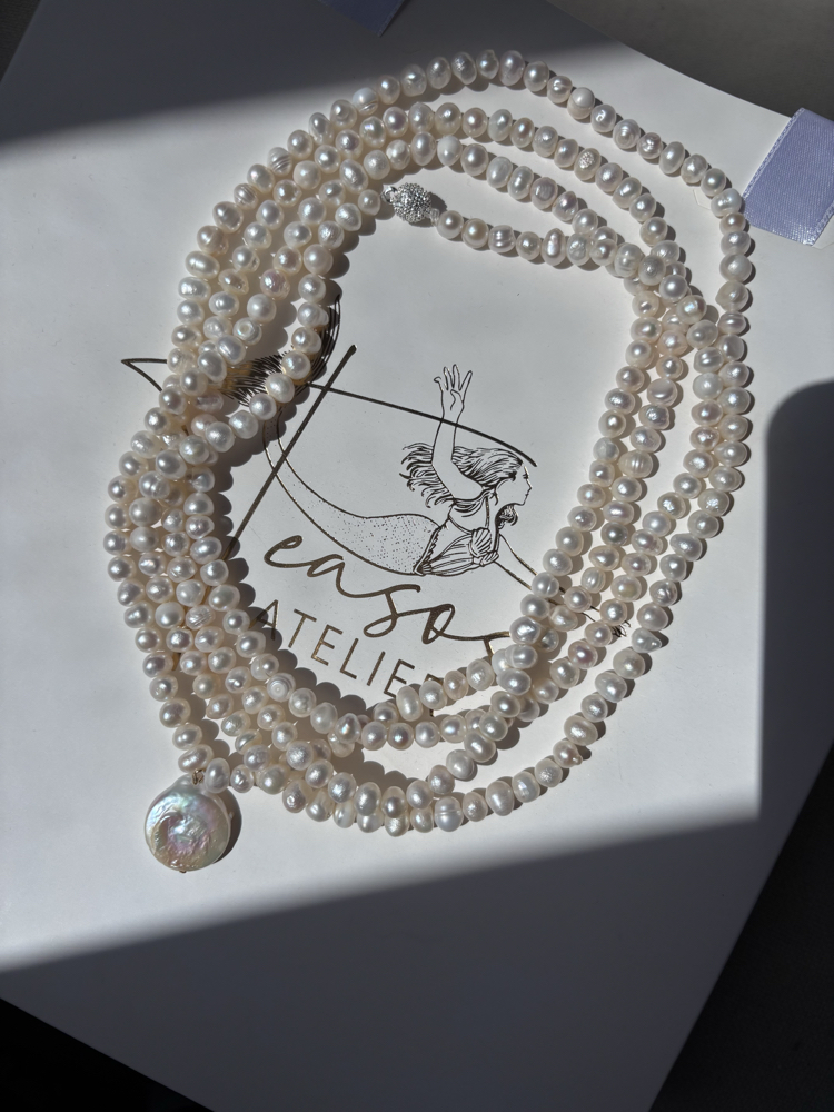 Super Long Baroque Pearl Necklace 
