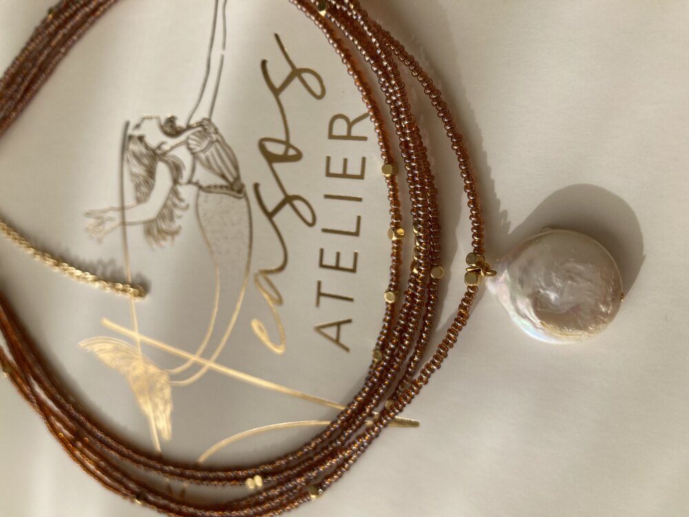 Take me to Beach Drop Pearl Necklace