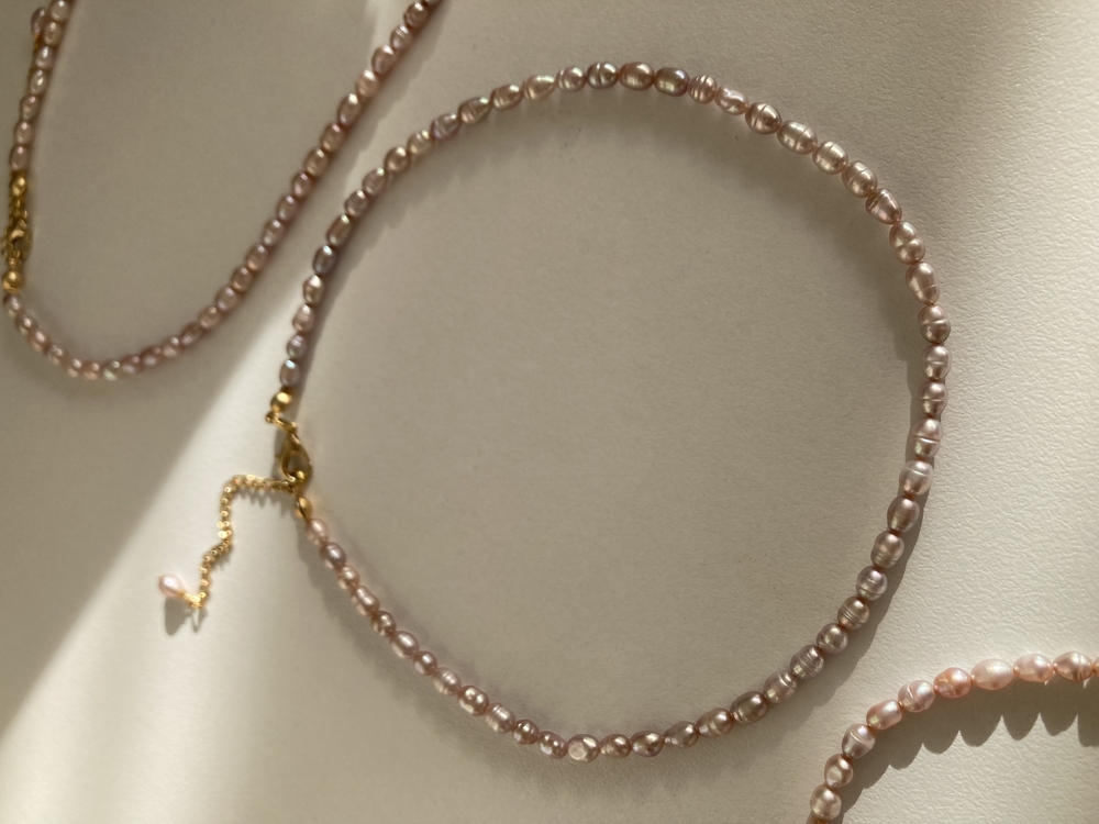 Cotton Candy Purple Pearl Necklace