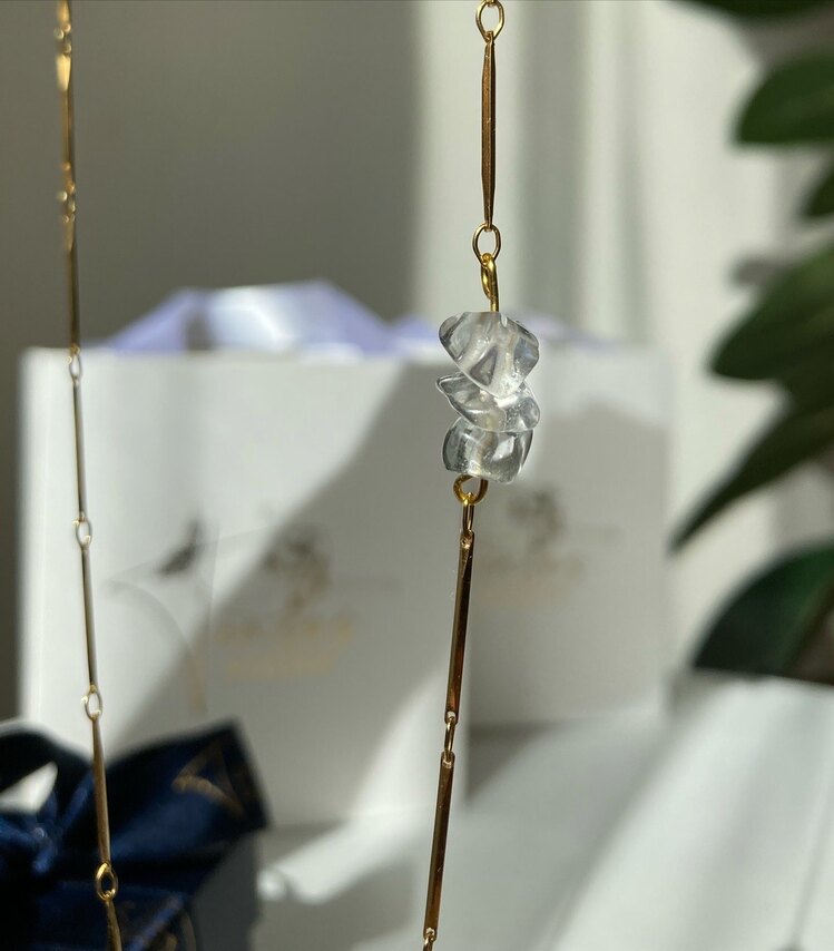 Crystal Quartz Thin Chain