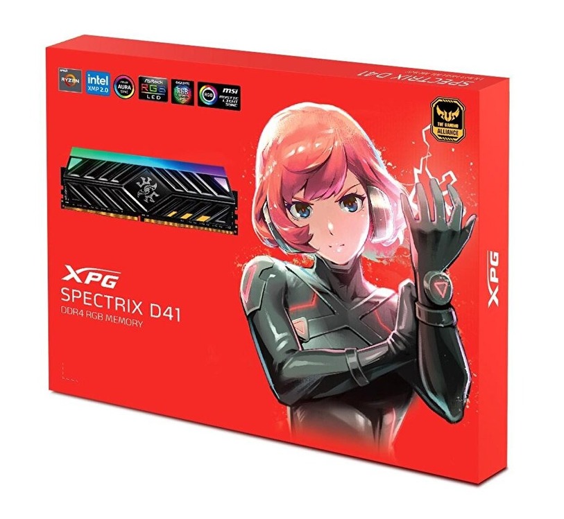 XPG Spectrix D41 32GB (16X2) RGB DDR4 3600Mhz Ram
