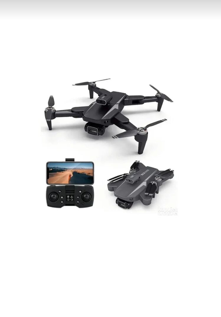 INT968S HD dual kamera katlanabilir çantalı drone seti siyah
