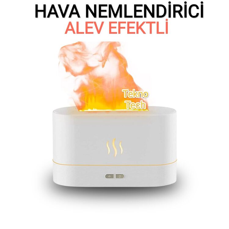 Alev Efektli Ultrasonik Hava Nemlendirici Humidifier (Mini Şömine)
