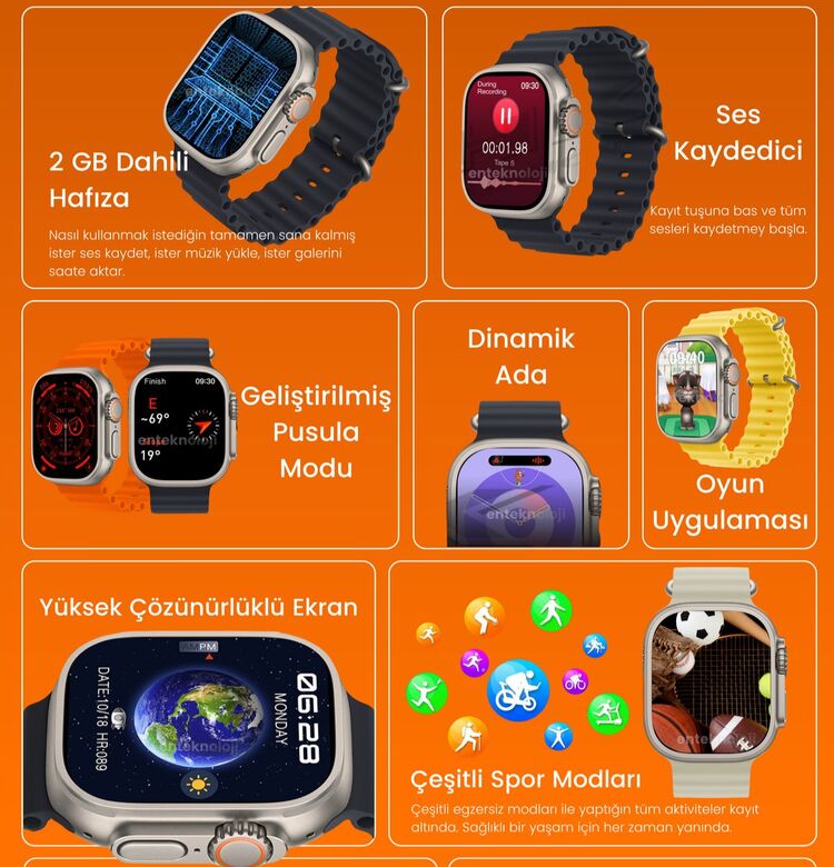 Watch HK 10 Ultra 3 Max Akıllı Saat

