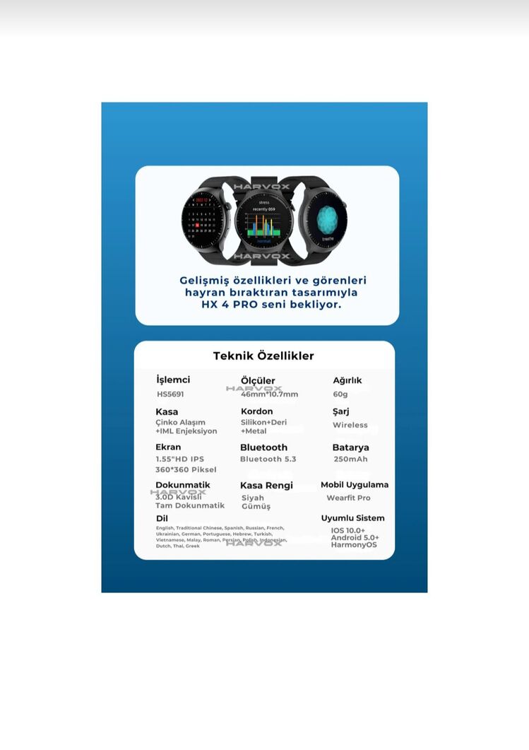 Harvox HX-4 Pro Akıllı Saat