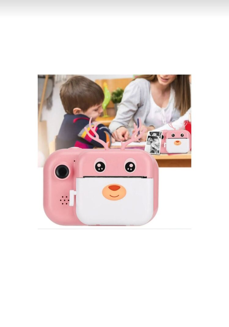Cmr34 Baskı Yapan Çocuk Kamera 1080P Çift Lens Renkli Ekran