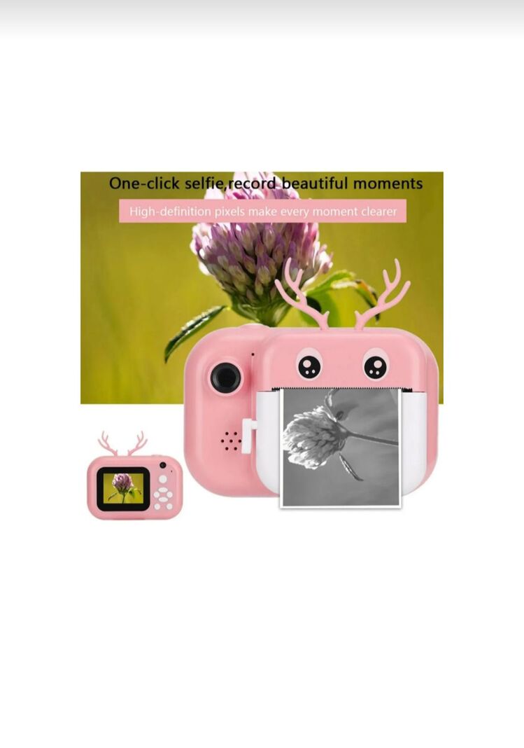 Cmr34 Baskı Yapan Çocuk Kamera 1080P Çift Lens Renkli Ekran