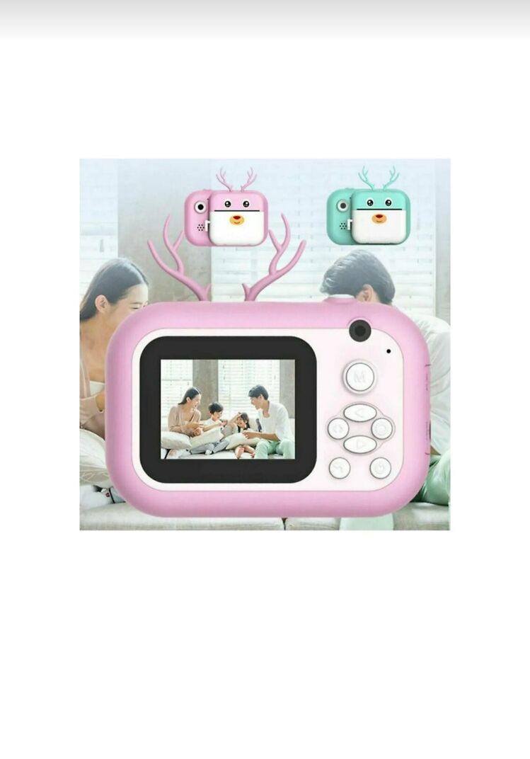 Cmr34 Baskı Yapan Çocuk Kamera 1080P Çift Lens Renkli Ekran