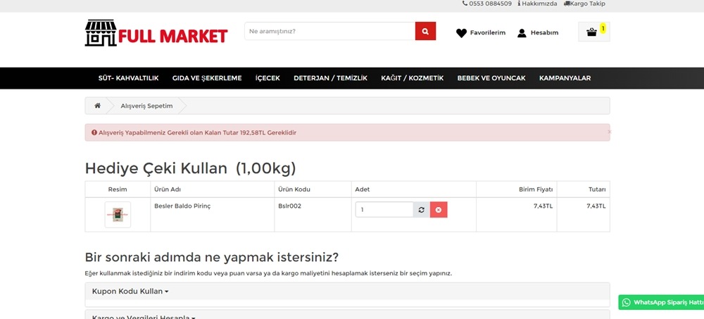 Opencart Minimum - Maximum Sipariş Limiti Belirleme 