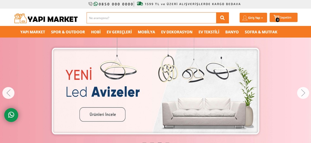 Opencart Hırdavat ve Yapı Market Teması E-Ticaret Paketi