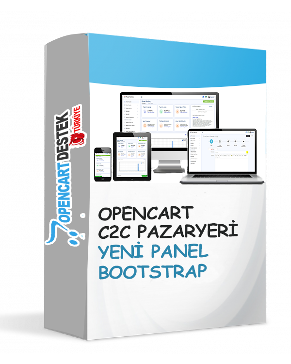 Opencart C2CPazaryeri Multiseller Modülü Bootstrap Yeni Panel 