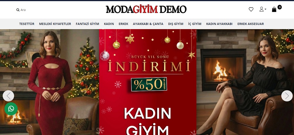 Opencart E-ticaret Paketi Modern Giyim Teması Versiyon 2