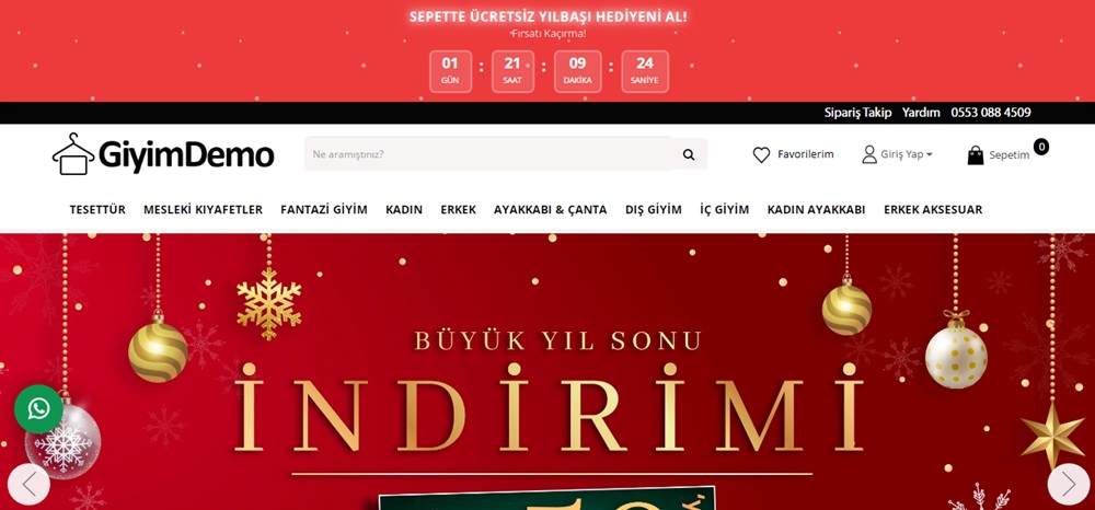 Opencart Modern Giyim Teması E-Ticaret Paketi