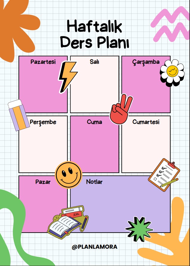 YKS KPSS çalışan öğrenciler için haftalık ders planı 