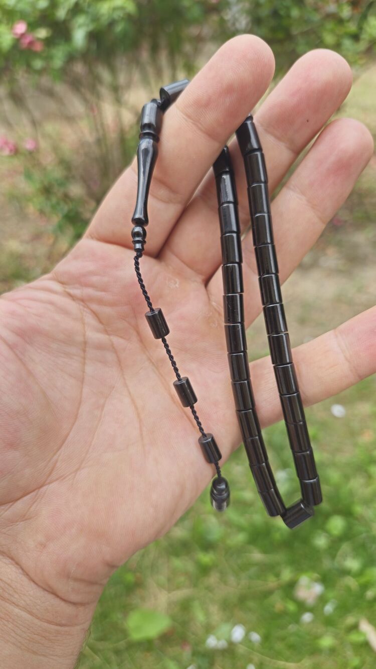 Oltu taşı kesme model usta işi kumpasli sistemli tesbih