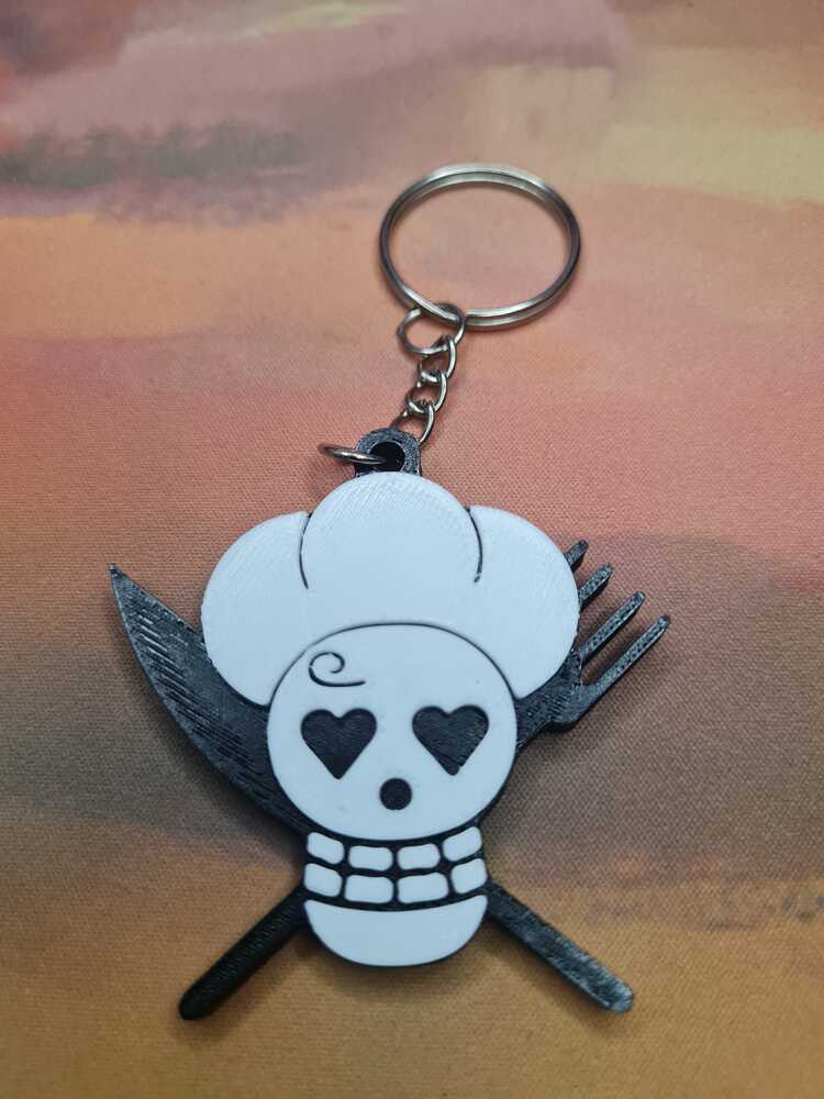 One Piece Zeff Korsan Bayrağı Anahtarlık