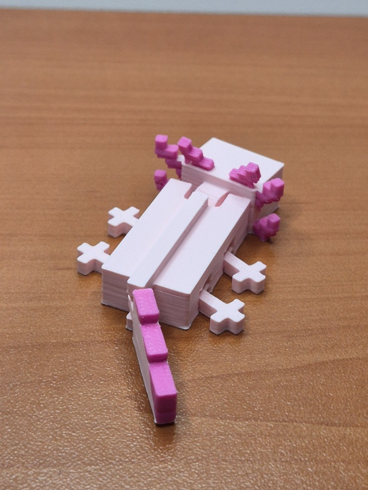 Minecraft Aksolotl 3D Figür Pembe