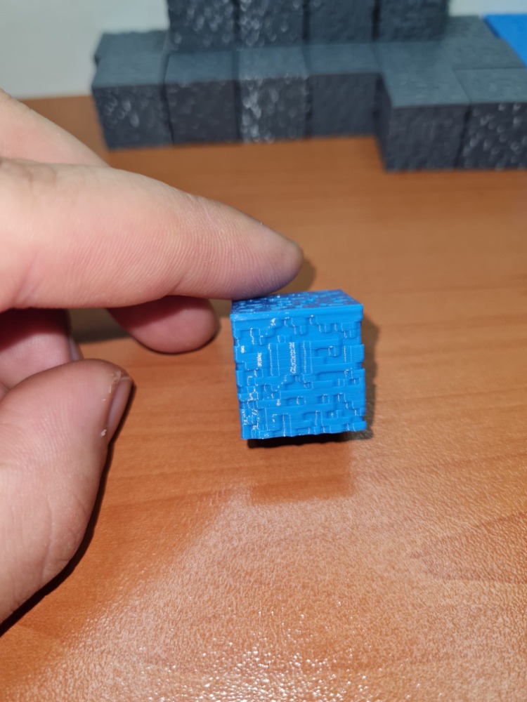 Piksel Tasarım Dekoratif Su Bloğu - 1 Adet 3D Baskı Oyun Dekoru