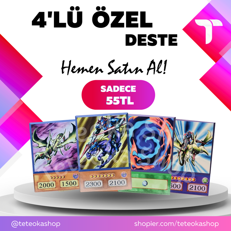 4'lü Özel Deste (Curse Of Dragon, Gaia Dragon Champion, Polymerization, Gaia Fierce Knight)