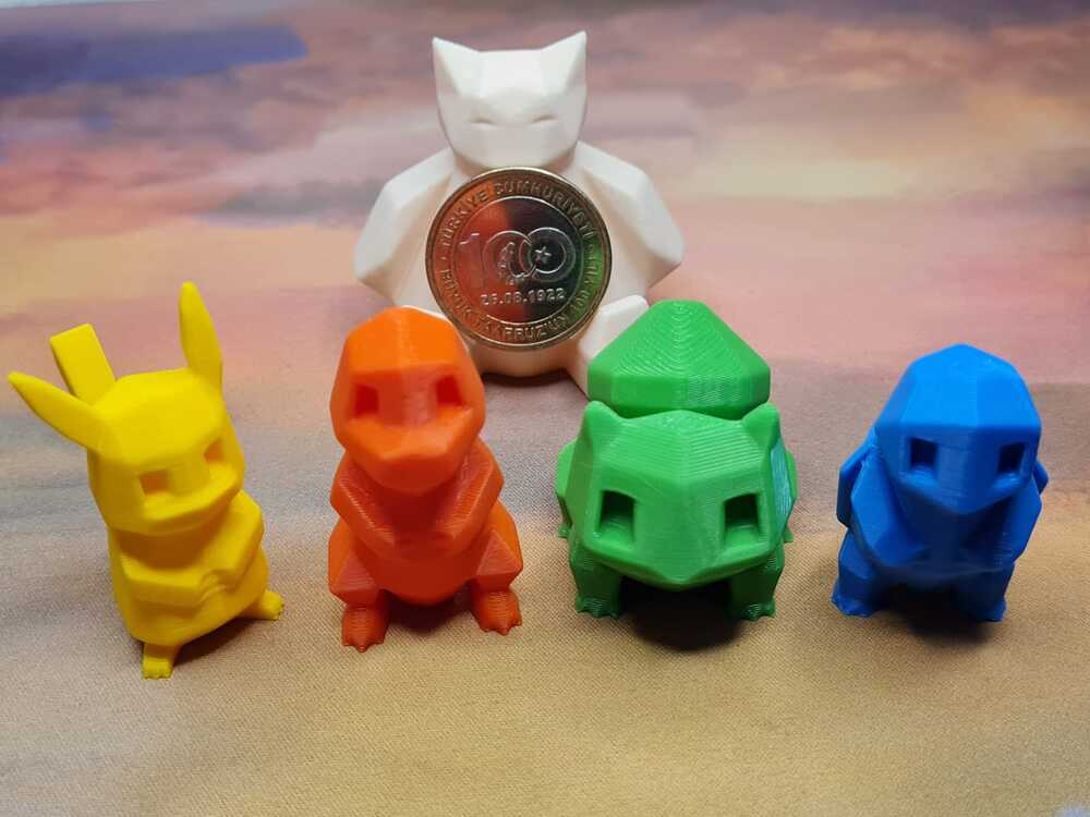 Minimalist Tasarım Pokemon 5'li 4cm'lik Figür Seti