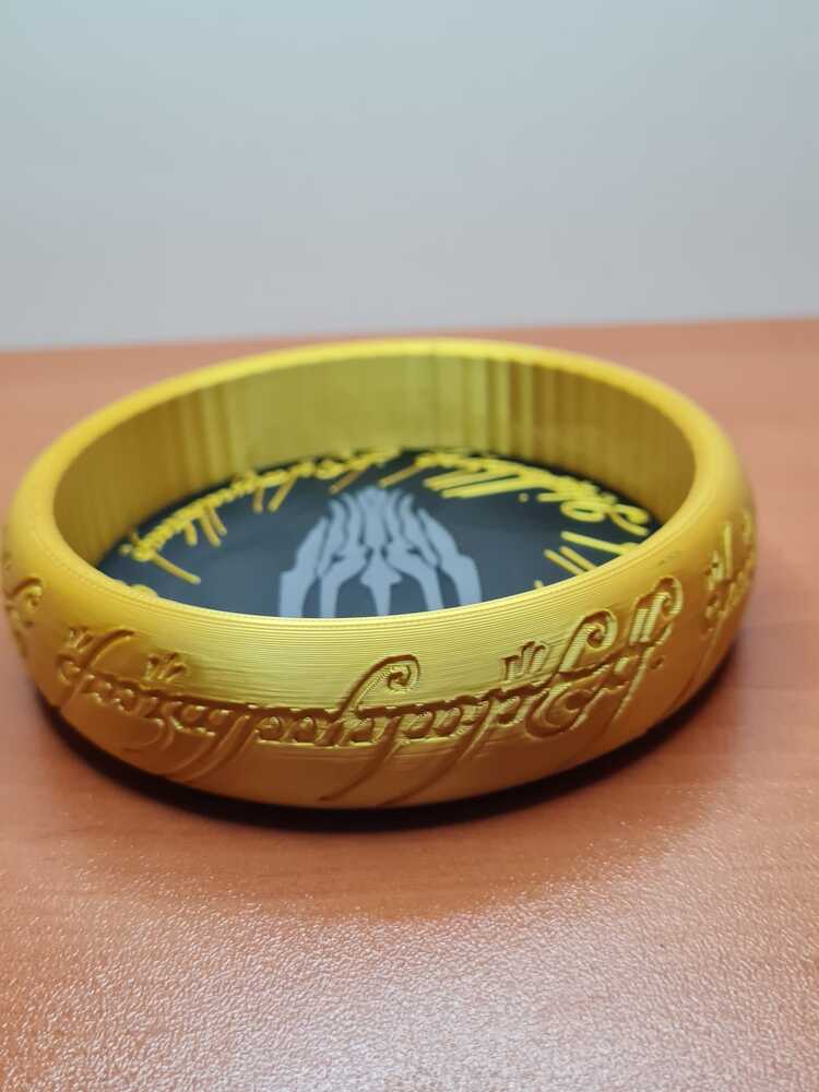 Tek Yüzük Bardak Altlığı 3D Baskı Koleksiyon Parçası