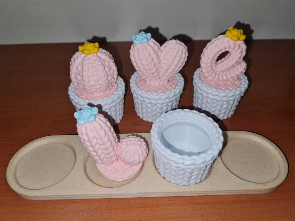 LOVE Kaktüs Biblo – 3D Baskı Dekoratif Parça