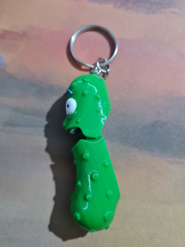Pickle Rick Anahtarlık / Turşu rick - Hareketli Ağız 3D