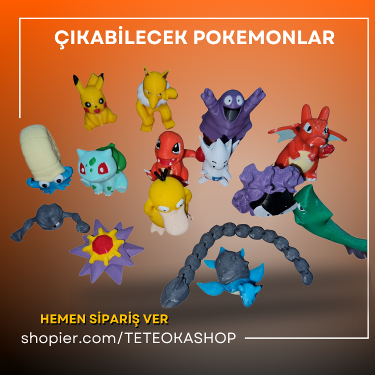 Rastgele Ateş Pokemon Yumurtası - 3D Baskı (Tekli)