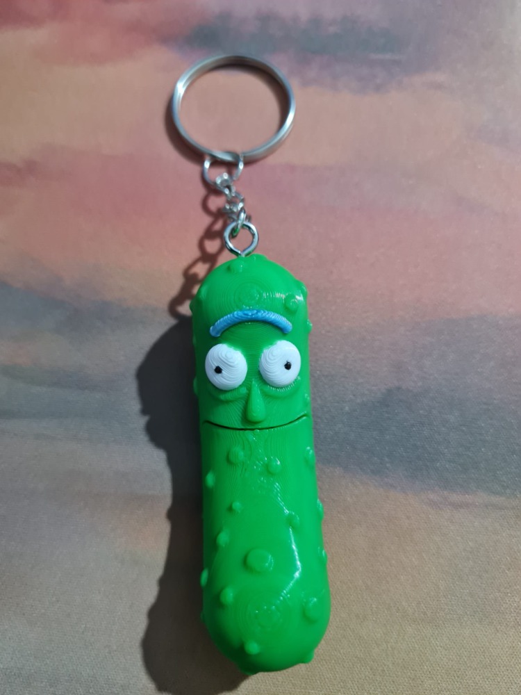 Pickle Rick Anahtarlık / Turşu rick - Hareketli Ağız 3D